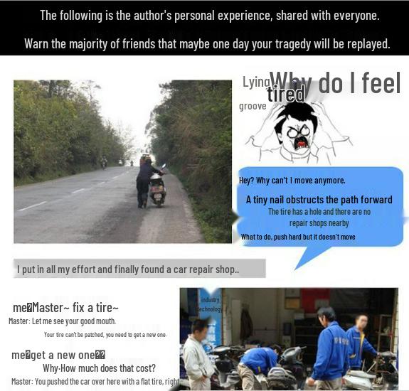 Universal Electric Vehicle Tire Self-Rescue Kit: Flat Tire Booster & Towing Device