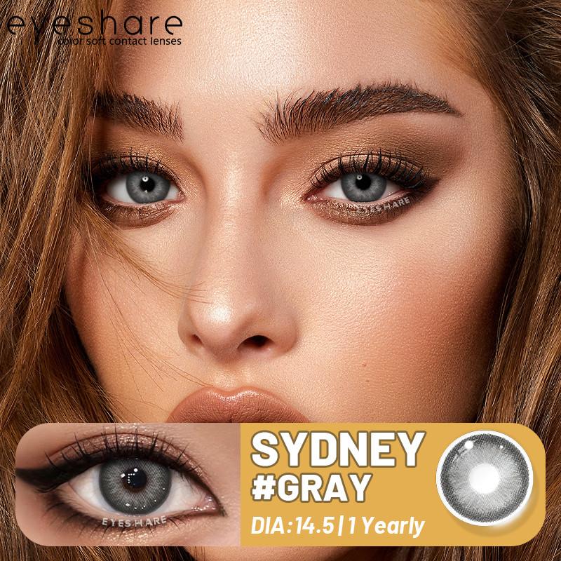 Eyeshare 1 пара новых цветных контактных линз для глаз, модные, синие, коричневые, красивые, для зрачков, годовая носка