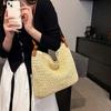 Vintage Woven Bag Women's 2025 New Popular Beach Vacation Shoulder Bag Large Capacity Tote Bag Straw Bag