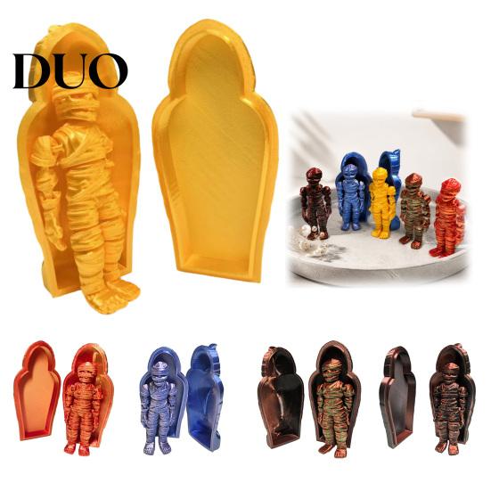 Trendy Room Decor 3D Printed Pharaoh Sarcophagus Mummy Set, Articulated Figurine with Atmospheric Scene Layout Storage Case, Collectible Ancient