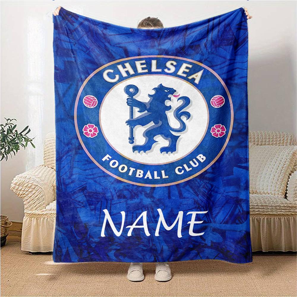Custom Name AC Milan Crest blanket for Couch & Bed, Plush Cozy Fuzzy Blanket Super Soft & Warm Blankets for Fall and Winter. 0908274