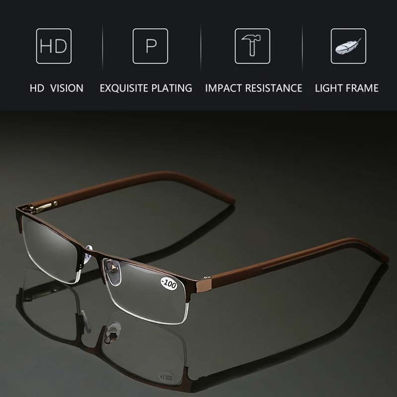 Unisex Reading Glasses Simple Men Women Titanium Alloy Presbyopia Eyeglasses Anti-fatigue Computer Eyewear Diopter +1.0 To +4.0