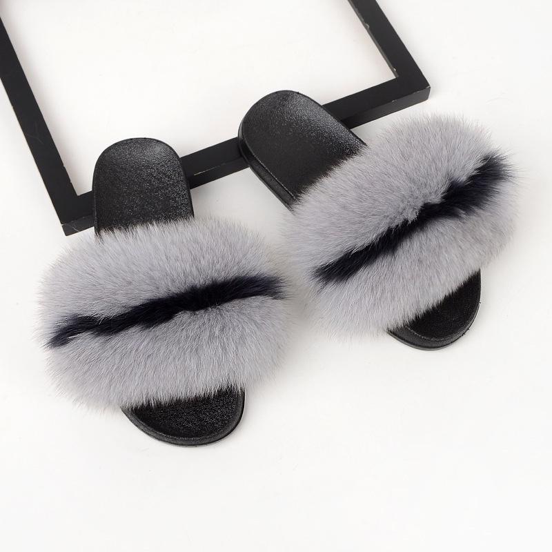 Realistic Fluffy Slippers Sandals For Women Girls Luxury Comfort