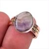 Natural Tiffany Stone Gemstone 925 Solid Sterling Silver Two Tone Ring S.7 A3g93