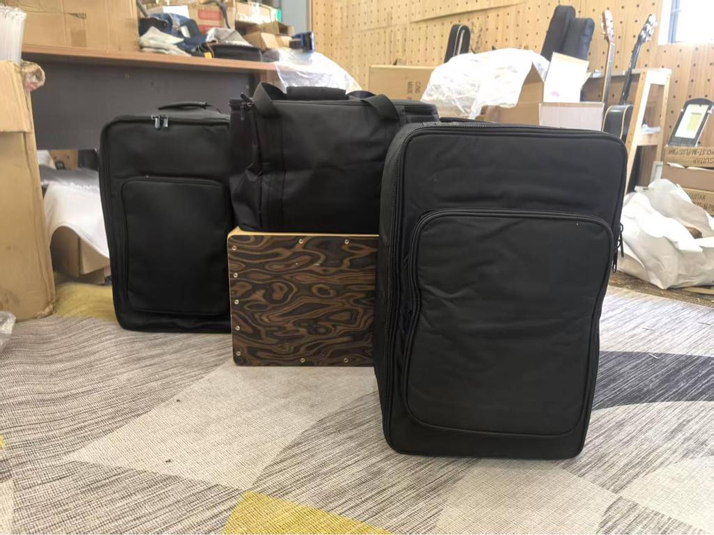 10MM Thick Cajon Drum with Carry Bag - Hand-Played Wooden Percussion Box, Portable and Easy to Back-Carry