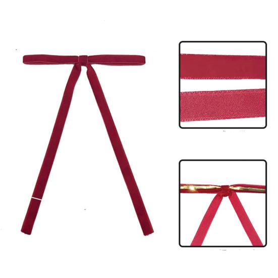 10 шт. бархатных рождественских бантов, винтажные рождественские елочные бархатные ленты, банты, декор для