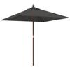 Vidaxl Parasol Ogrodowy Na Drewnianym Słupku, Antracyt, 198X198X231 Cm