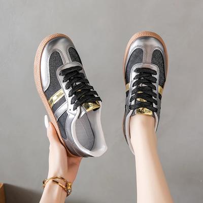 Мода 2024 года, новые женские кроссовки, модные дышащие туфли на плоской подошве, женская обувь на вулканизированной подошве для ходьбы, женские повседневные кроссовки