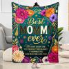 Floral Tribute To Mom Flannel Blanket-Soft and Suitable for Sofas,Beds,Offices,Travel,All Seasons,Great Gift for Holidays and Birthdays.