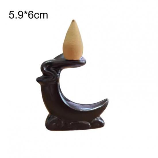 Hot Ceramic Dragon Incense Holder Smoke Backflow Incense Waterfall Burner Mini Office Desk Home Decor Teahouse Lotus Ornaments 7