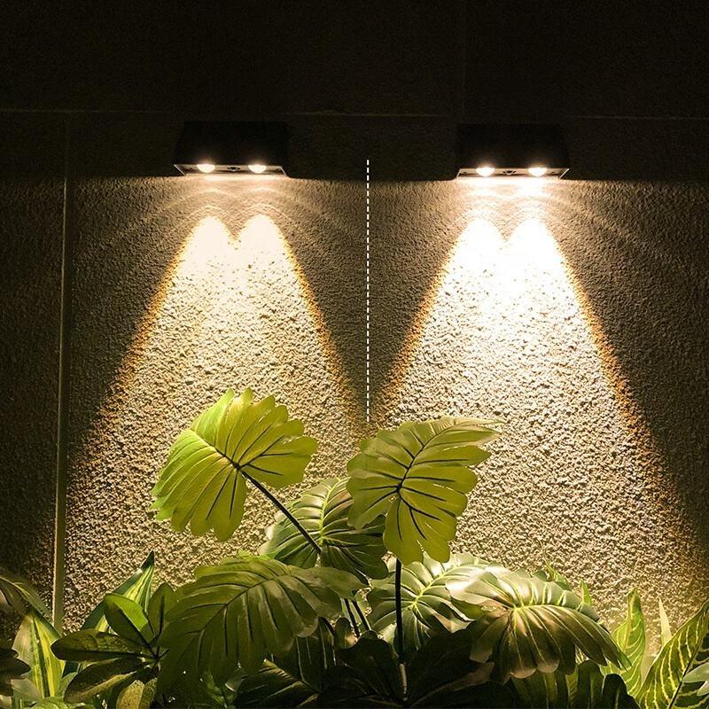 НОВЫЙ солнечный настенный светильник наружное освещение IP54 водонепроницаемая светодиодная лампа автоматическое освещение ночью для сада, двора или балкона