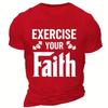 Fitness Exercise Your Faith Weightlifting Training T-shirt for Men Fashion Tops Trend Tees Oversized Tshirt Black Casual Clothes