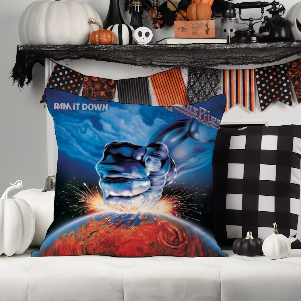 Rock band J-Judas P-Priest Pillow Case Office Cushions Suitable For Sofa Car Bedroom Decorative Cushion Cover