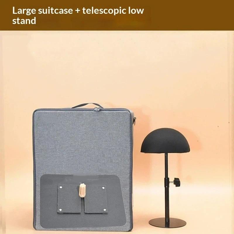 Wig Storage Box Hand Carry Wig Packaging Case for Toupee Lace Frontal Closure Dustproof Organizer for Salon Home Daily Use