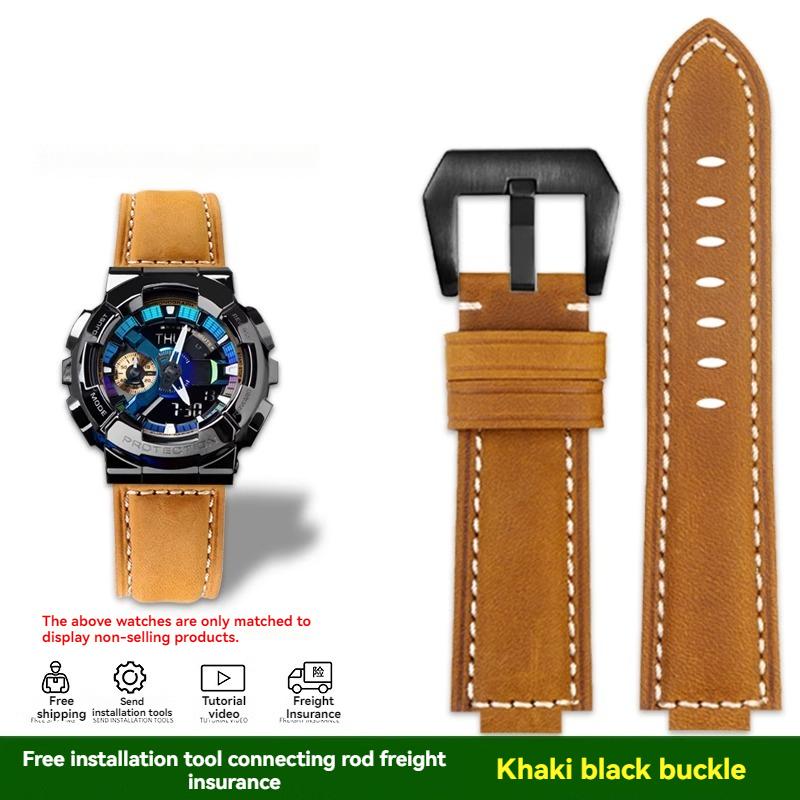 Для Casio Small Steel Cannon GM-110 GM110 GM6900 GM-6900 Модифицированный ремешок для часов из винтажной воловьей кожи Мужской винтажный ремешок 16 мм