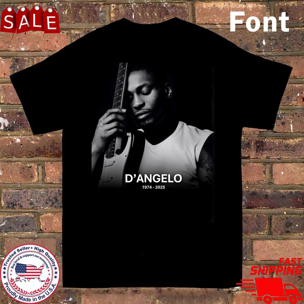 Remembering D'Angelo 1974-2025 T Shirt Black All Size S-5Xl Unisex T-Shirt
