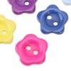 200 Pcs Mixed Color Resin Buttons 15mm Plum Flower 2 Hole Plastic Children Sweater Shirt Buckle