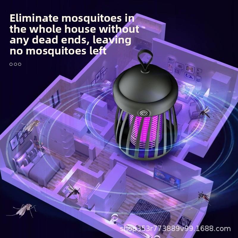 Lámpara antimosquitos eléctrica para interiores, trampa para insectos recargable y silenciosa