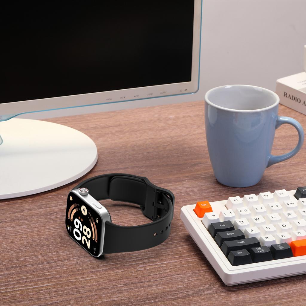 Для Xiaomi Redmi Watch 6 Силиконовый ремешок для часов Запасной ремешок Пряжка-булавка Браслет