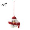Soft Fluffy Christmas Tree Pendants Felt Ornament Handmade Wool Santa Claus Elf Snowman Creative Holiday Window Decorations Hanging Decor