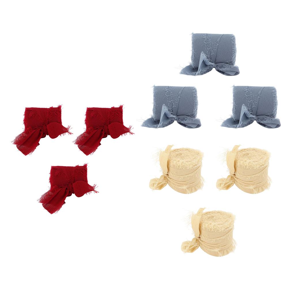 Лента из шифона с бахромой, чистого цвета, лента для букета ручной работы, ручная окраска, переносная шифоновая лента 