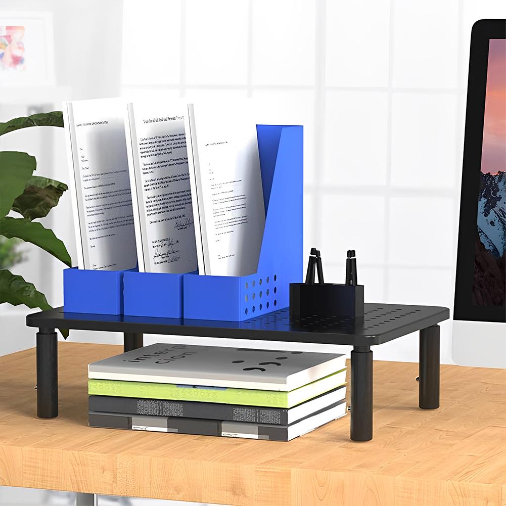 Подставка для монитора с вентиляционными отверстиями, настольный органайзер для монитора, 3 регулируемые по высоте металлические полки для настольного ПК-монитора