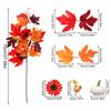 1pcs Thanksgiving Pumpkin Maple Leaf Tree Branch Artificial Simulation Decoration Fall Autumn ADM