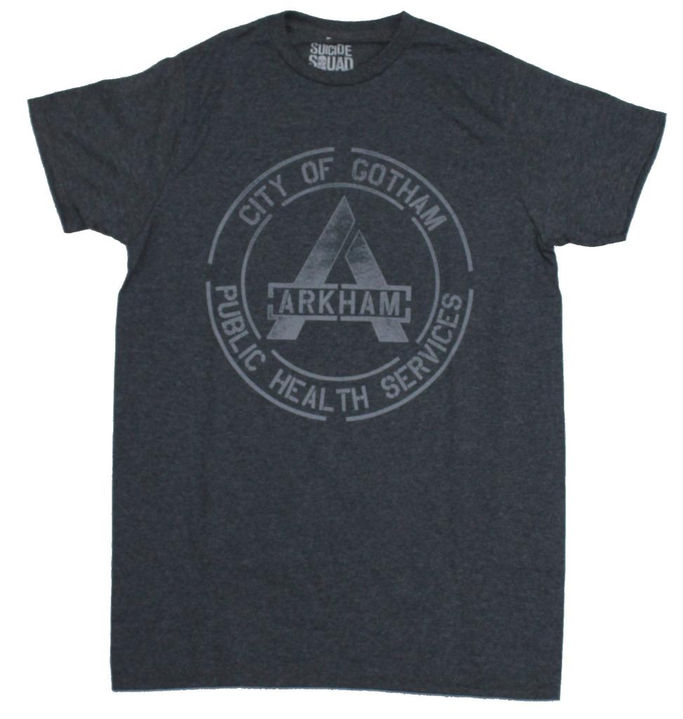 Suicide Squad Adult New T-Shirt - Arkham Asylum Logo Pic