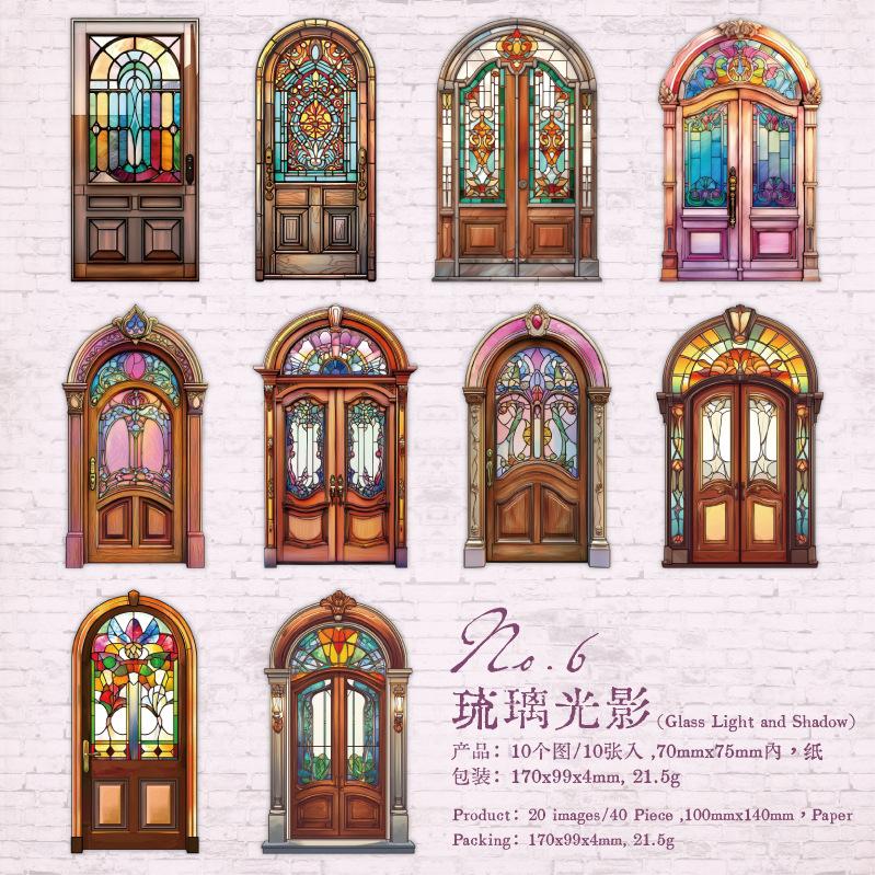 10 pcs Vintage Hard card sticker Creativity Decorative Diary Scrapbooking Junk Journal Supplies