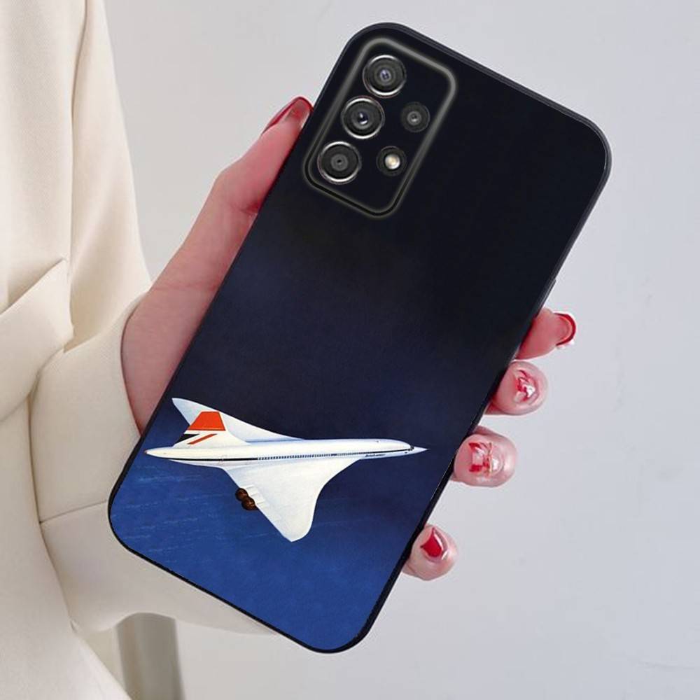 Чехол для телефона Air France Concorde для Samsung S24, 21, 22, 23, 30, Ultra, 20, Plus, Note, 10, 9, Черный мягкий силиконовый чехол