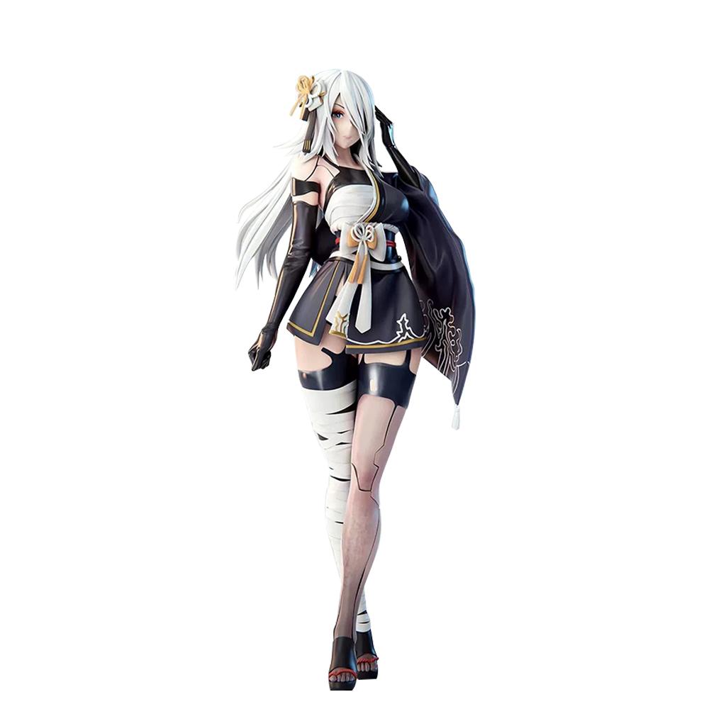 Игровая фигурка 2B сидячая фигурки YoRHa Type A кимоно 2A фигурки Кукла ПВХ Модели Игрушки Коллекция для взрослых Статуэтка Подарки 21.5 см