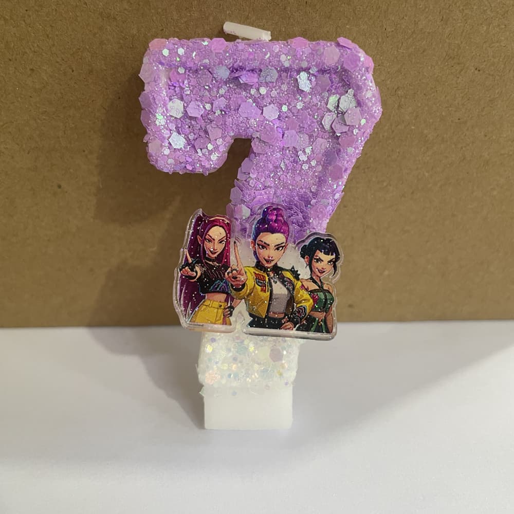 K-pop Свеча с темой Истребителей демонов 3D Цифра 0-9 Украшение для детского торта на день рождения Вечеринка в стиле аниме Аксессуары Подарки