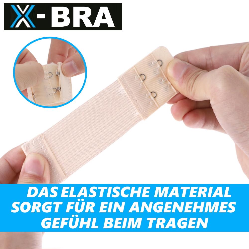 X-BRA Bra Extender Extension 1-2 Hooks Black White Beige [6 Pieces]