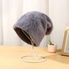 Шапка-панама из кроличьего ворса для женщин Осень Зима Плюшевая Японская Милая Женская Шапка Теплые Меховые Шапки EMA