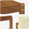 Outdoor Sofa Set with Cushions 5 pcs Natural and Cream