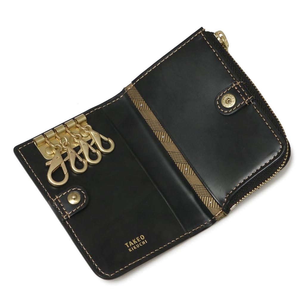 Ключница Натуральная кожа 728613 Макс Кошелек для монет Чехол для монет Чехол для проездного Проездной для пригородных поездок Воловья кожа Темно-синий [Takeokikuchi] Мужская [07]