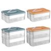 1/2 Layer Kids Building Block Storage Box Adjustable Lego Compatible Storage Box Whit Handle Transparent Toy Storage Box