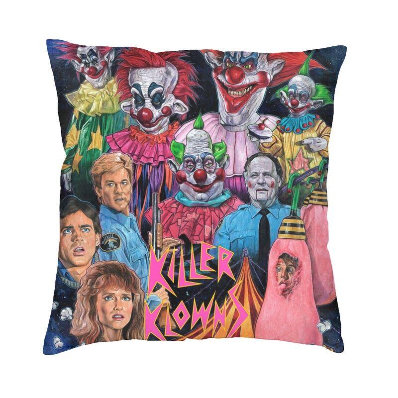 Killer Klowns From Outer Space Funny Horror Movie Cushion Cover 45x45cm Home Decorative Printing Throw Pillow Sofa Double Side