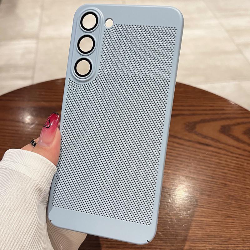Совместим с Samsung S24, S21, S22 Plus, S22 Ultra Hard Case - Сплошной цвет для улучшенного рассеивания тепла