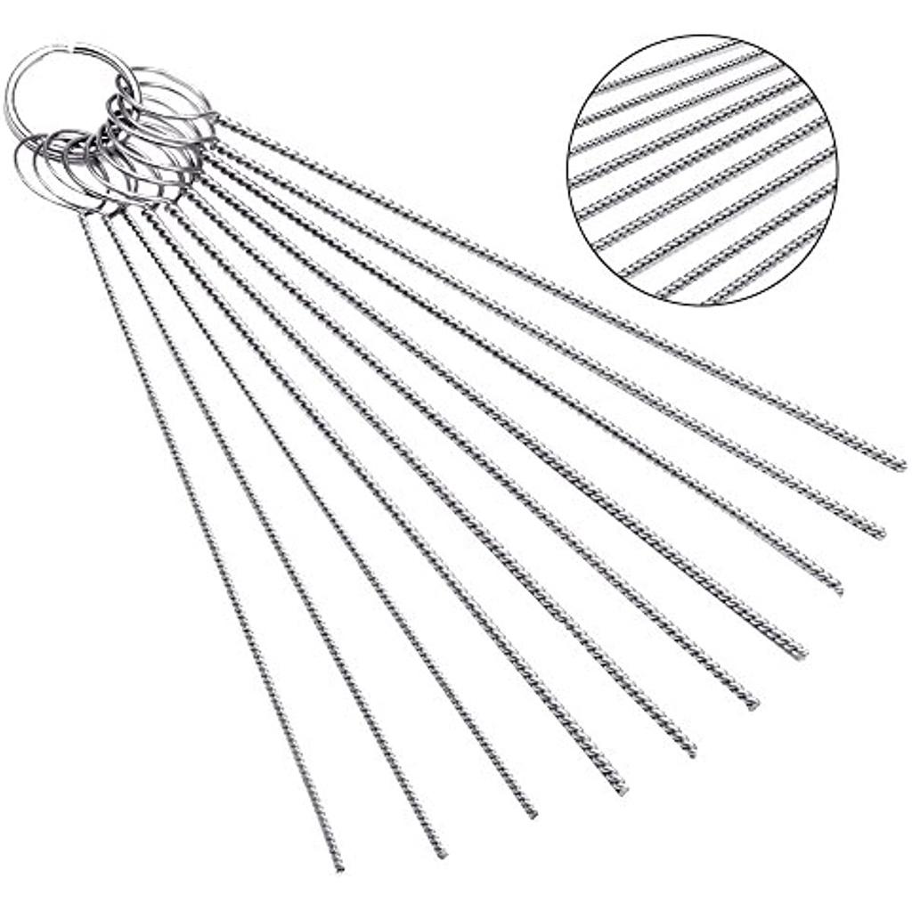 Набор для чистки карбюратора, 13 предметов + 10 чистящих игл + 5 нейлоновых щеток для мотоциклов, сварщиков, карбюраторов