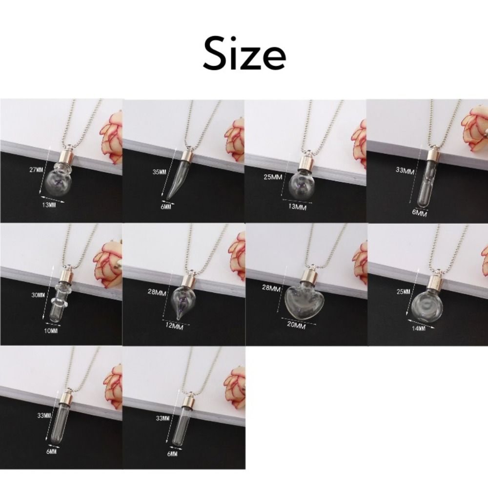 Ожерелье с заполняемым флаконом и цепочкой из шариков, ожерелье с подвеской в виде бутылки, новые ожерелья из стеклянных бутылок