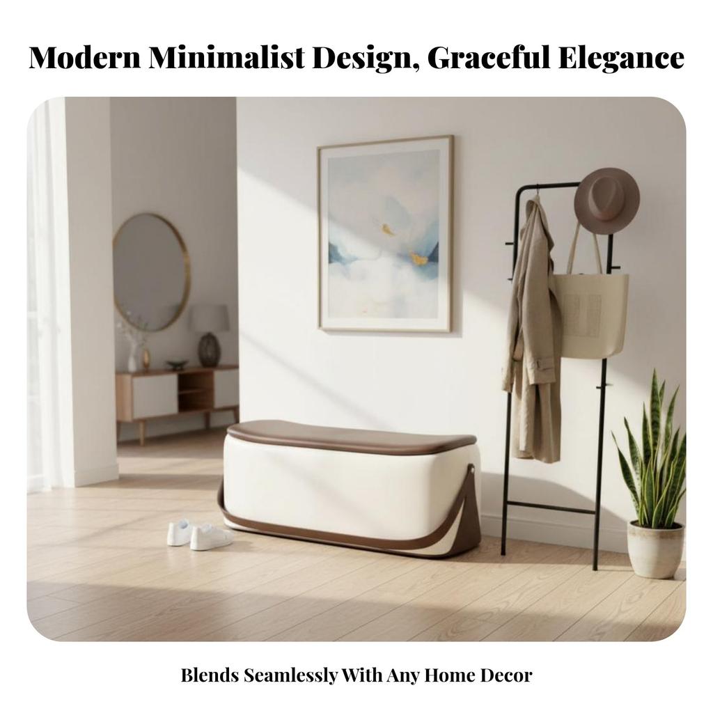 Saddledesign Entryway Bench Multi-Functional Design Upholstered Ottoman Comfortable Padded Seat Safety Hinge for Hallway, Closet