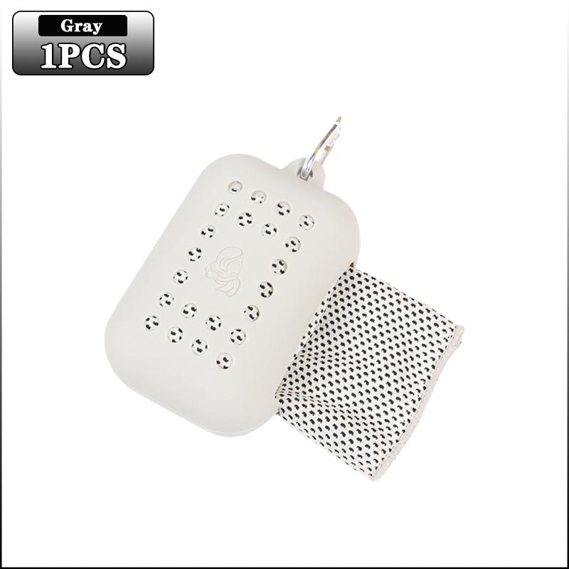 10PCS Portable Mini Silica Gel Set Cold Towel Polyester Fiber Outdoor Cooling Towel Fitness Sports Gym Run Quick Dry Cool Towel