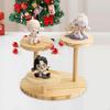 Wood Riser Display Stand Multi Tier Small Figurine Multipurpose Decor Wooden Base Step Shelf