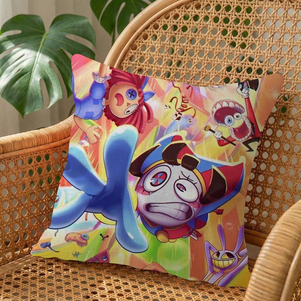 Anime The Amazing Digital Circus Pillow Cushion Cover Pillowcase Living Room Sofa Home Decor
