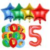 Building Block Birthday Party Decoration Number blocked Tablecloth Cup Plate Napkin Baby Shower Number Party Favors Supplies