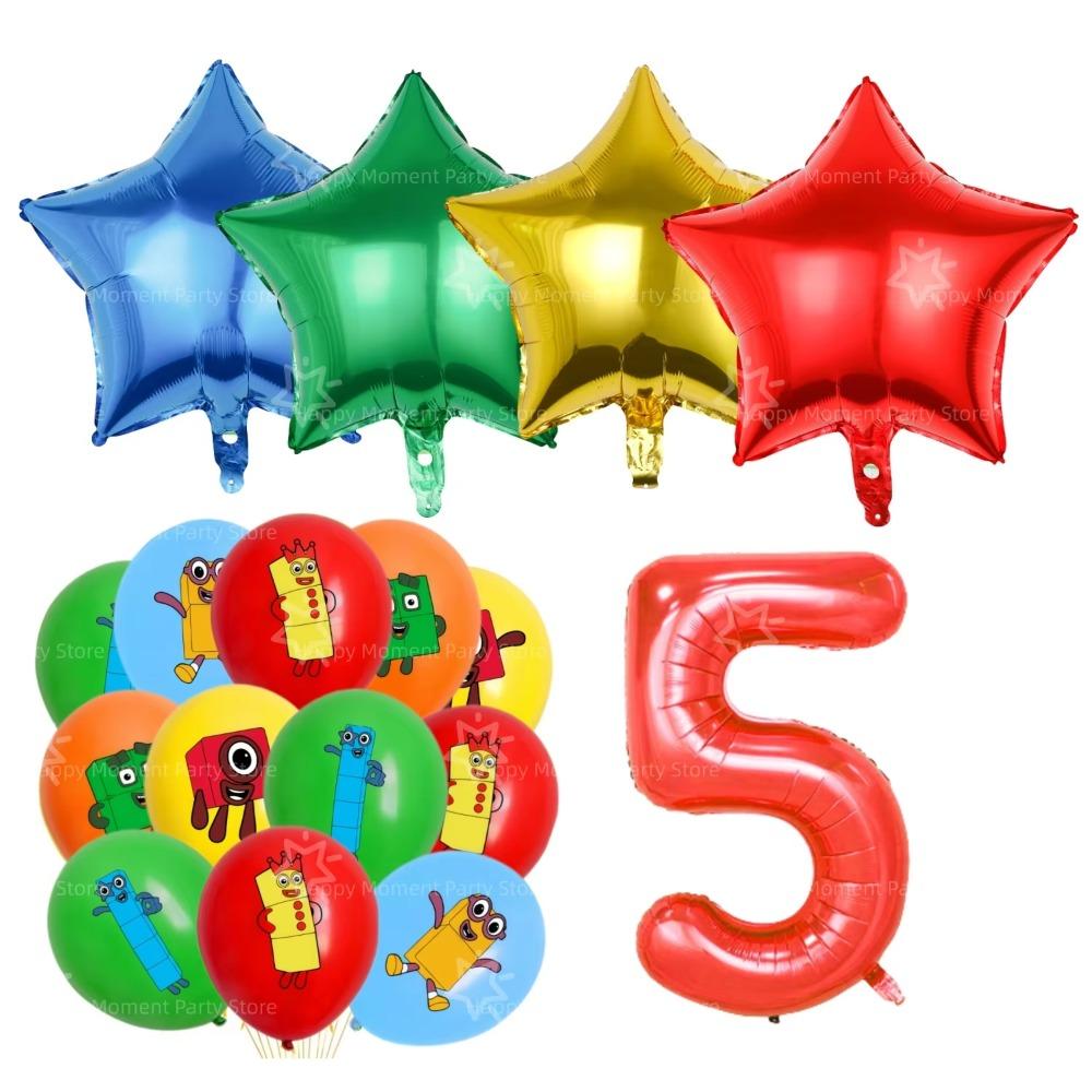 Building Block Birthday Party Decoration Number blocked Tablecloth Cup Plate Napkin Baby Shower Number Party Favors Supplies