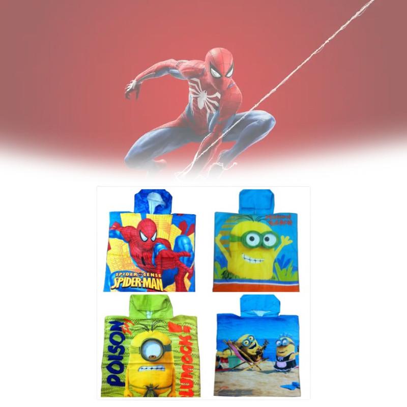 Me Cartoon Despicable Cotton Absorbent Beach Towel Hood Childrens Supplies Pool
