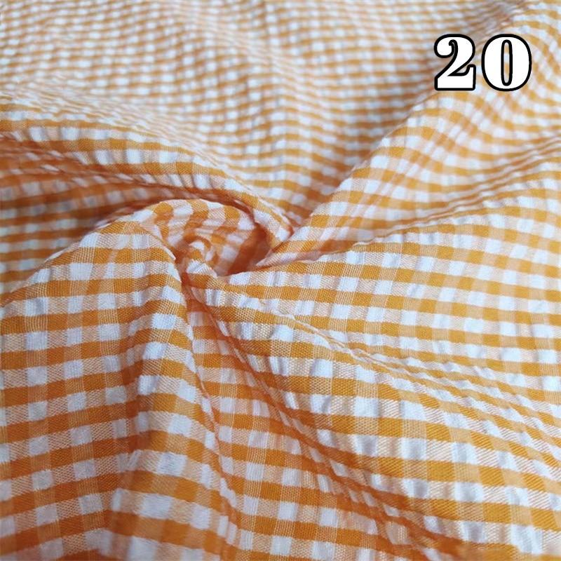 Тонкая ткань в клетку «жатка» для рукоделия, мягкая ткань для платья, рубашки, брюк, скатерти, шитья, DIY, хлопково-полиэстеровый материал