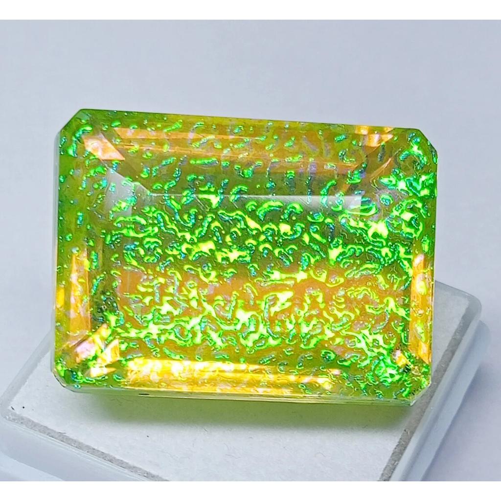 Emerald Cut Natural Monarch Fire Opal Doublet 65-67 Ct Fabulous Gemstone